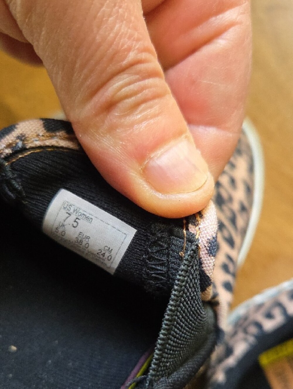 Vans Women's Slip-On Leopard Print Canvas Sneakers - Tan/Black - Picture 4 of 4